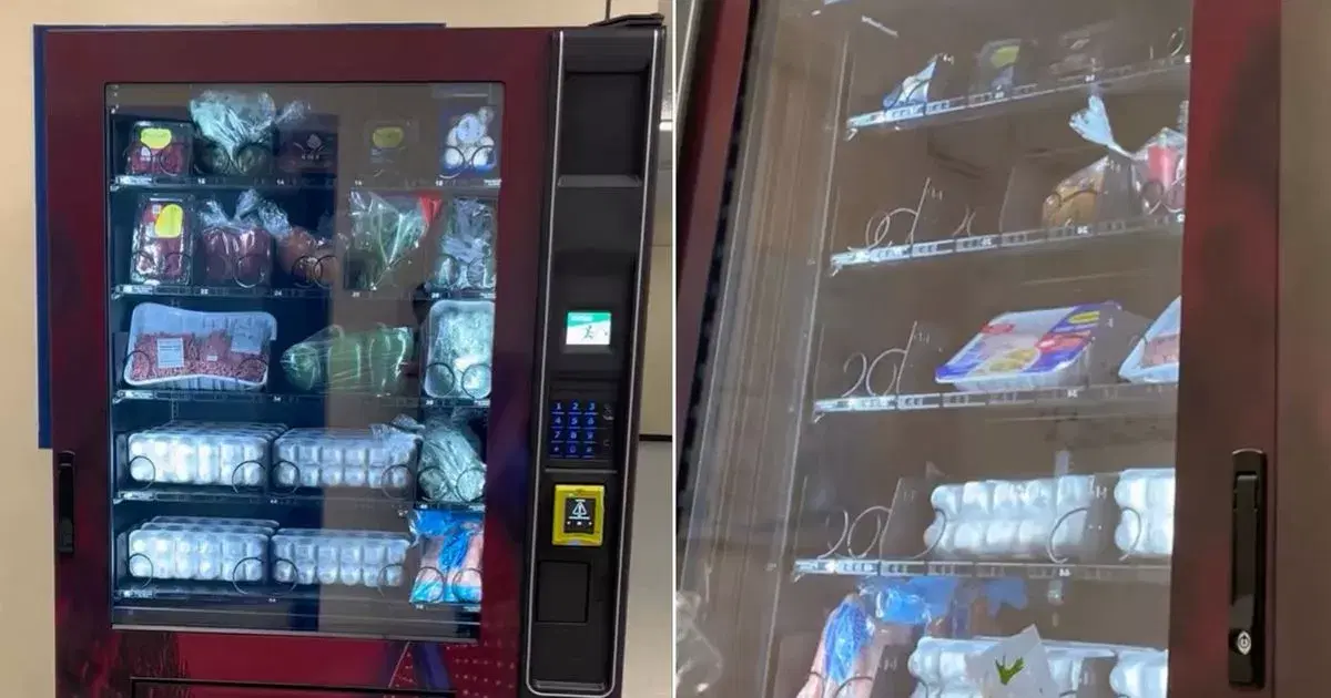 New York installs free food vending machine for families in a convenient spot